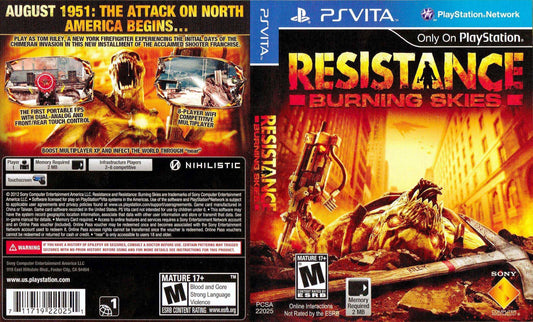 Resistance Burning Skies Cover Art - WOI Solutions