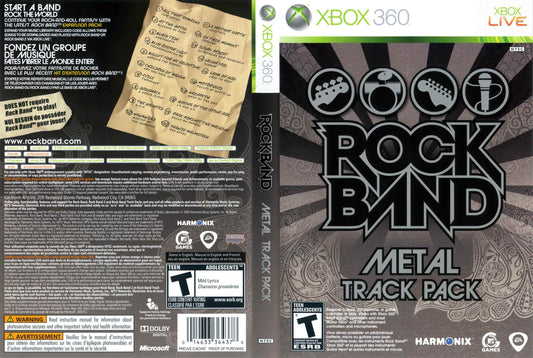 Rock Band Metal Track Pack Cover Art - WOI Solutions