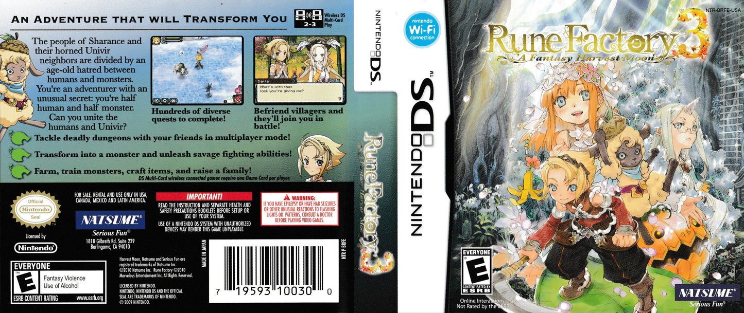 Rune Factory 3 A Fantasy Harvest Moon