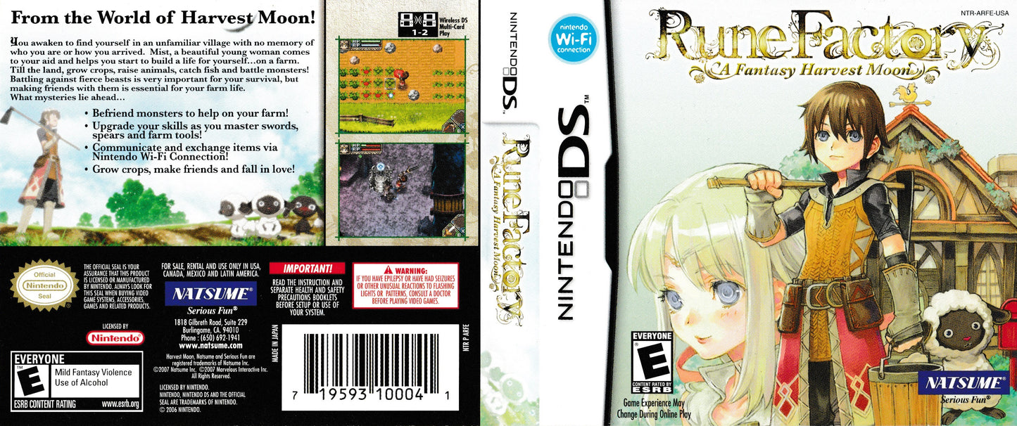 Rune Factory A Fantasy Harvest Moon