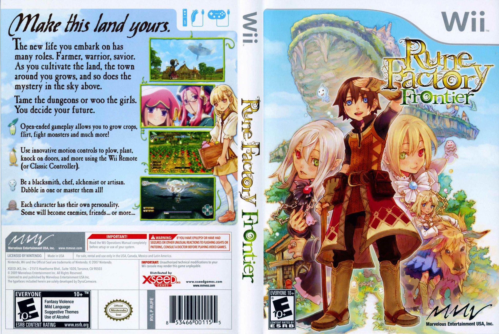Rune Factory Frontier Cover Art - WOI Solutions