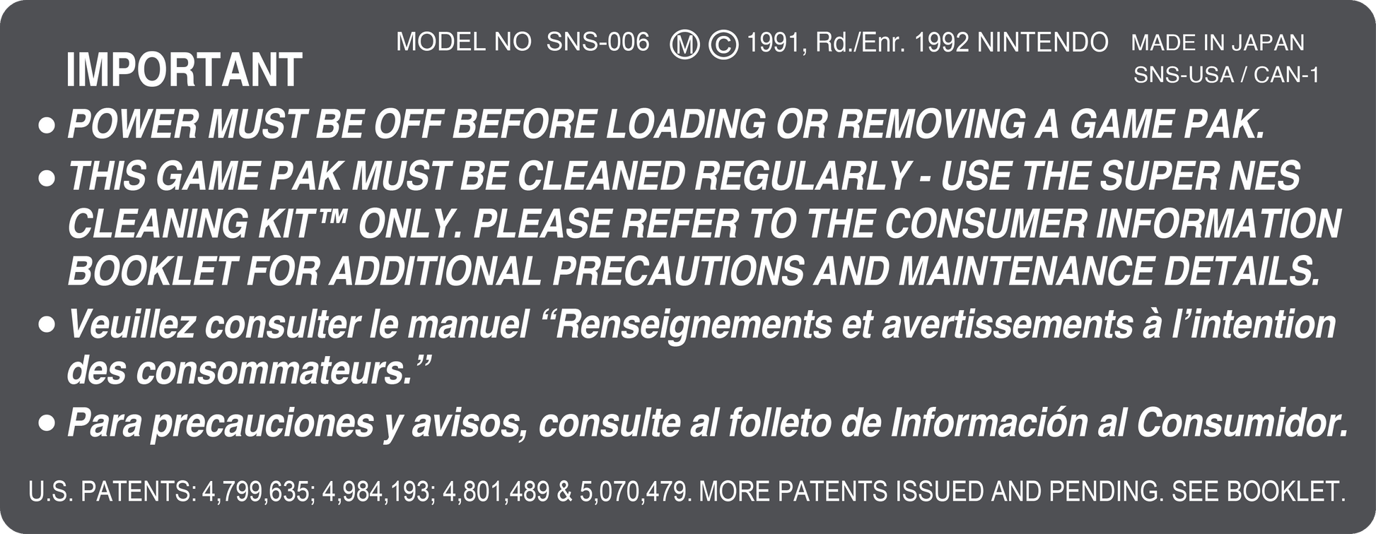 SNES Label (Back) Cover Art - WOI Solutions