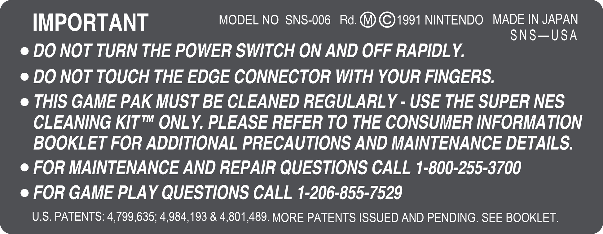 SNES Label (Back) Cover Art - WOI Solutions