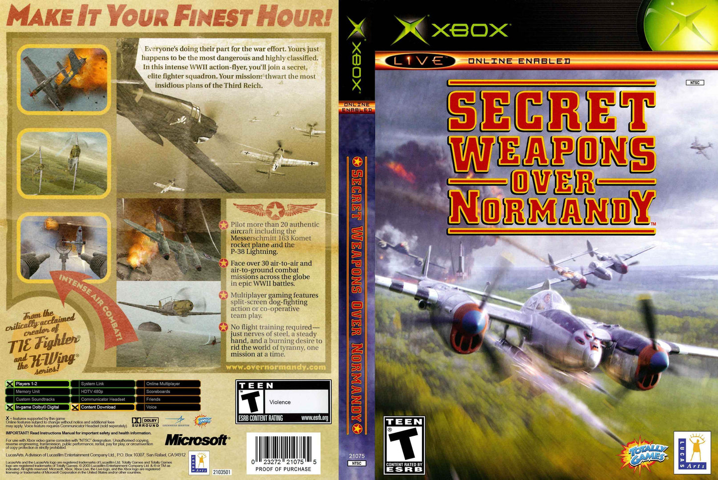 Secret Weapons Over Normandy Cover Art - WOI Solutions