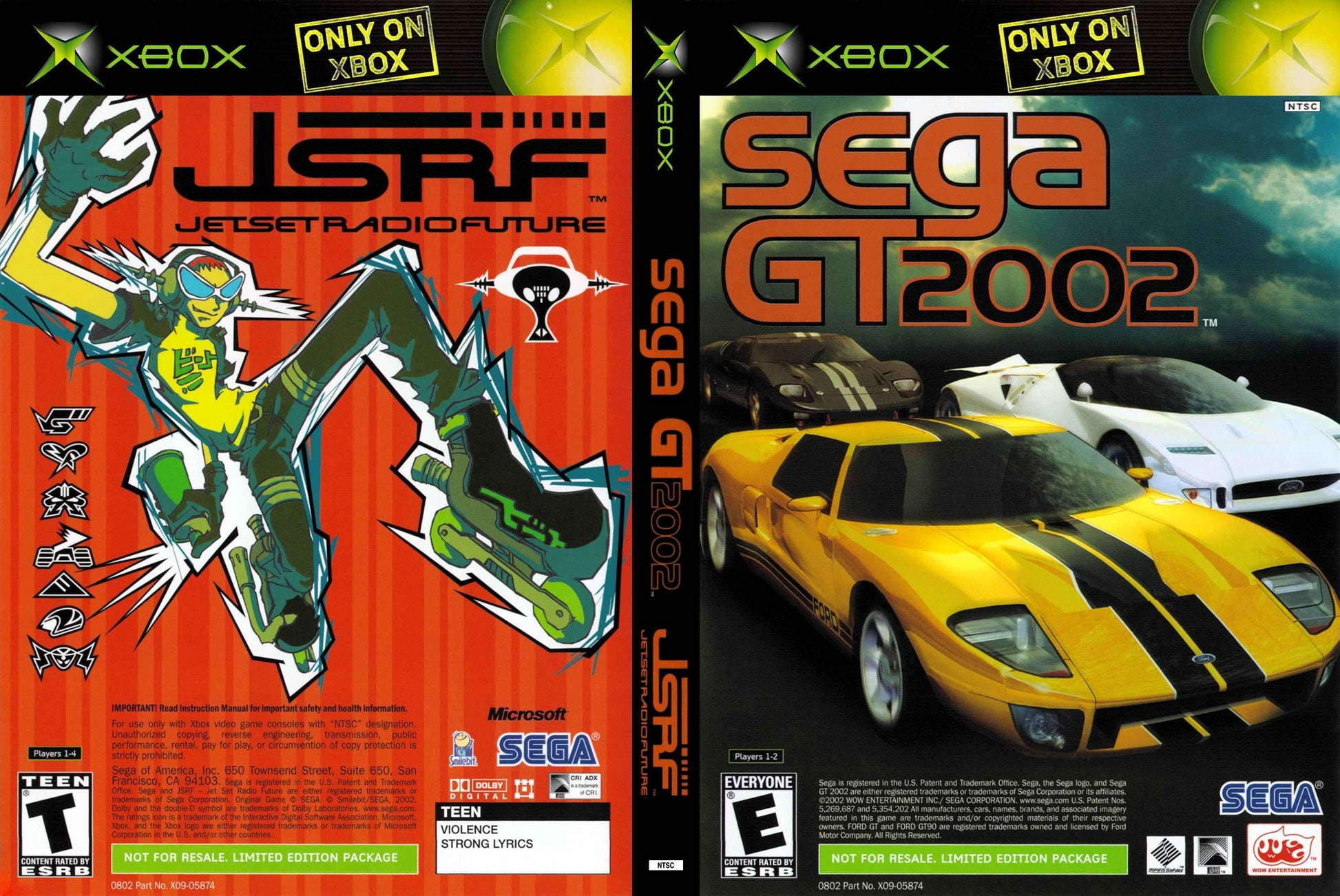 Sega GT 2002 Jet Set Radio Future Double Pack Cover Art - WOI Solutions
