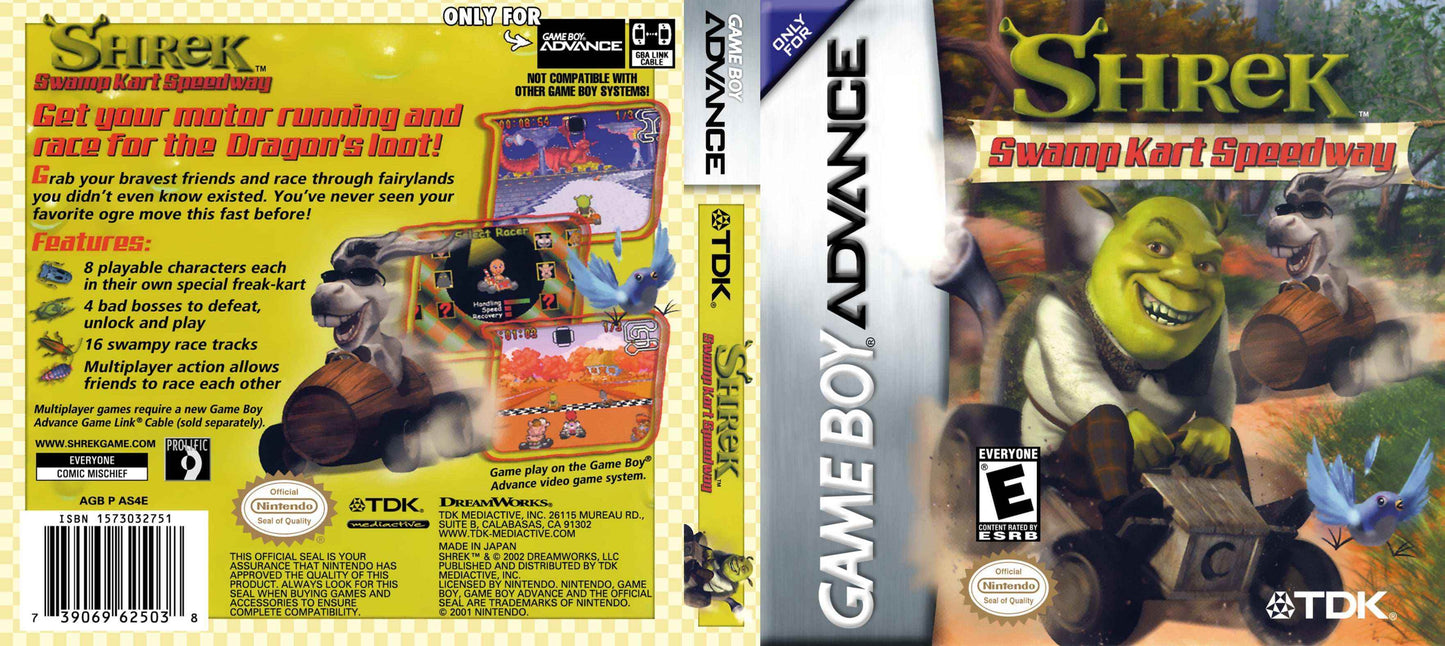 Shrek Swamp Kart Speedway Cover Art - WOI Solutions