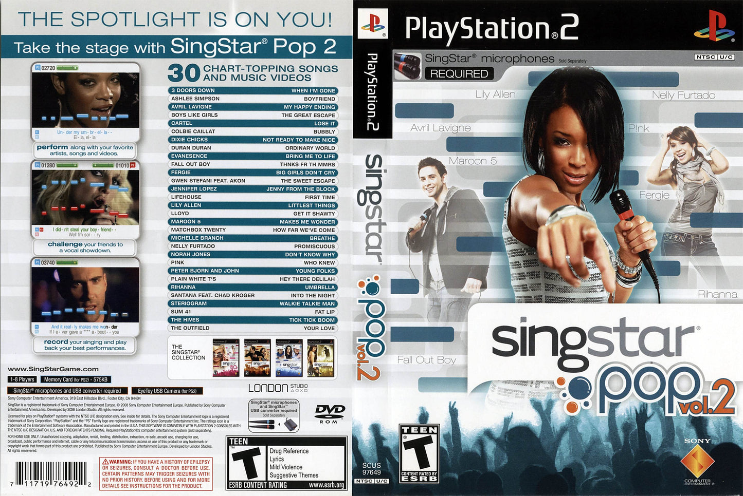 SingStar Pop Vol 2 Cover Art - WOI Solutions