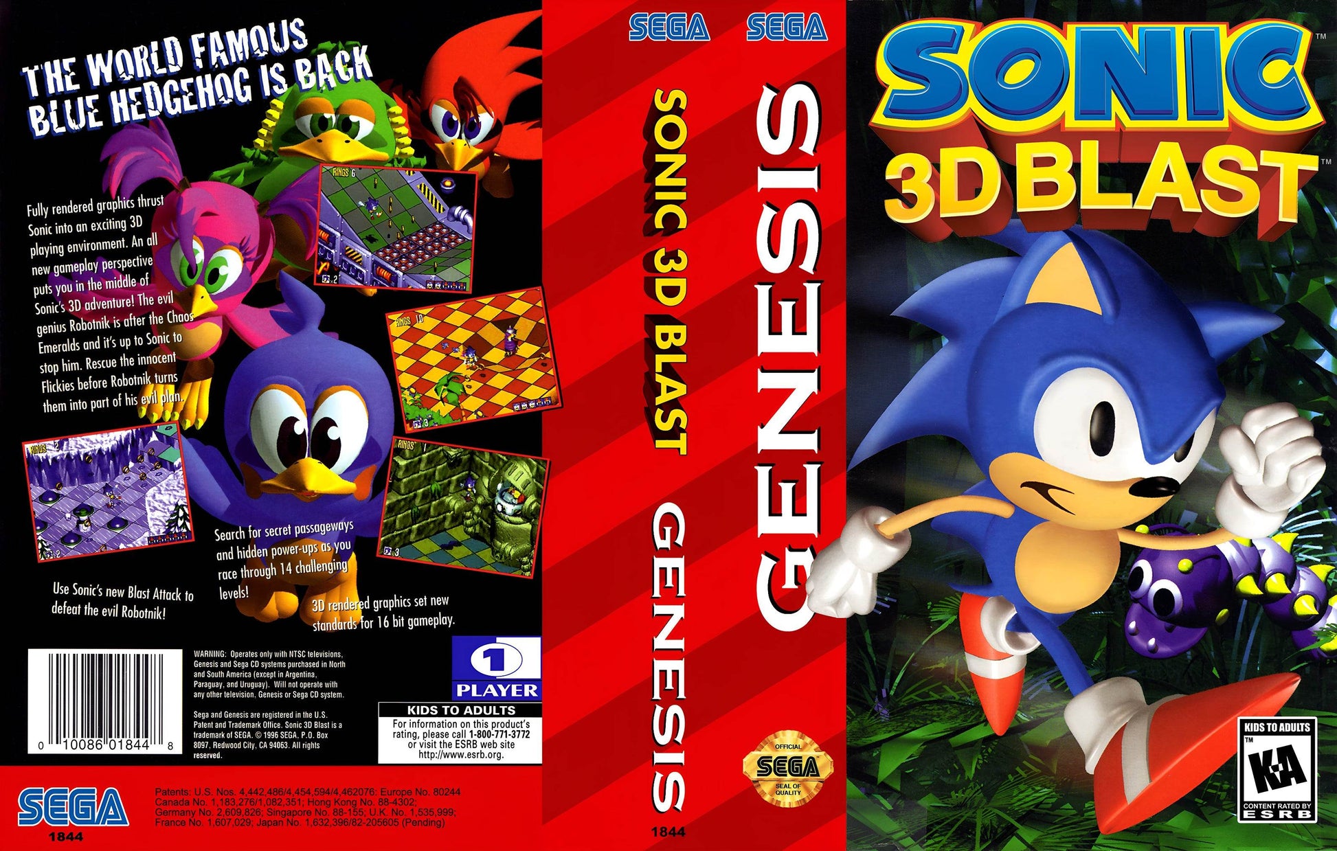 Sonic 3D Blast Cover Art - WOI Solutions