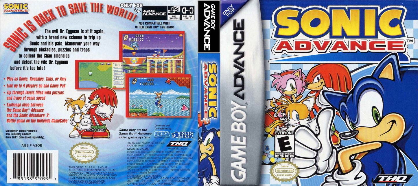 Sonic Advance Cover Art - WOI Solutions