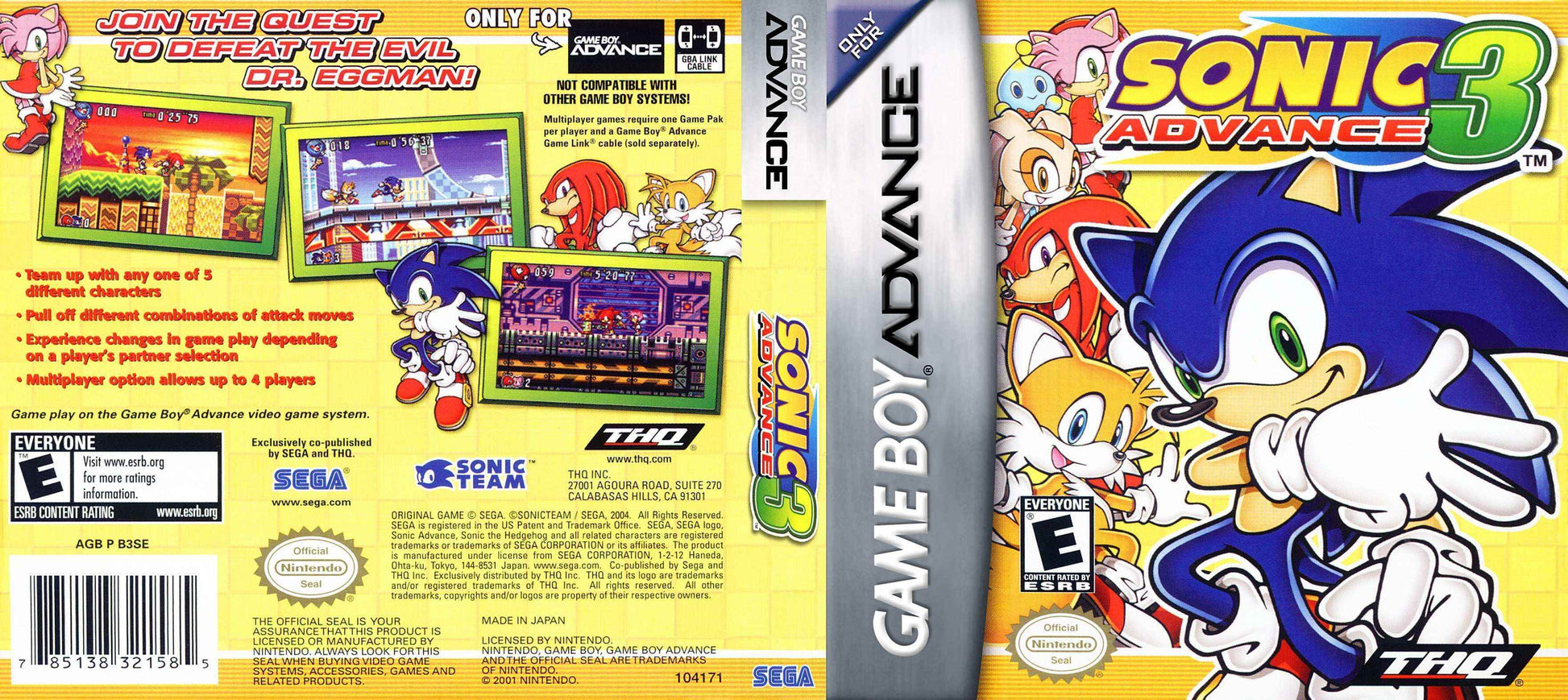 Sonic Advance 3 Cover Art - WOI Solutions