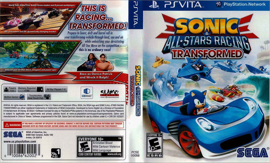 Sonic All Stars Racing Transformed Cover Art - WOI Solutions
