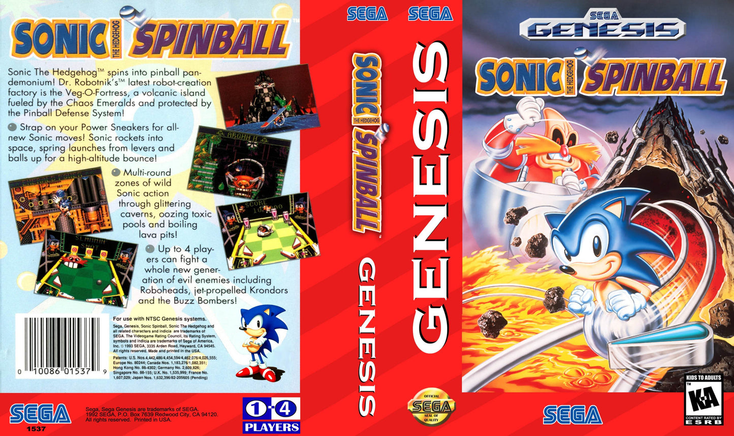 Sonic Spinball Cover Art - WOI Solutions