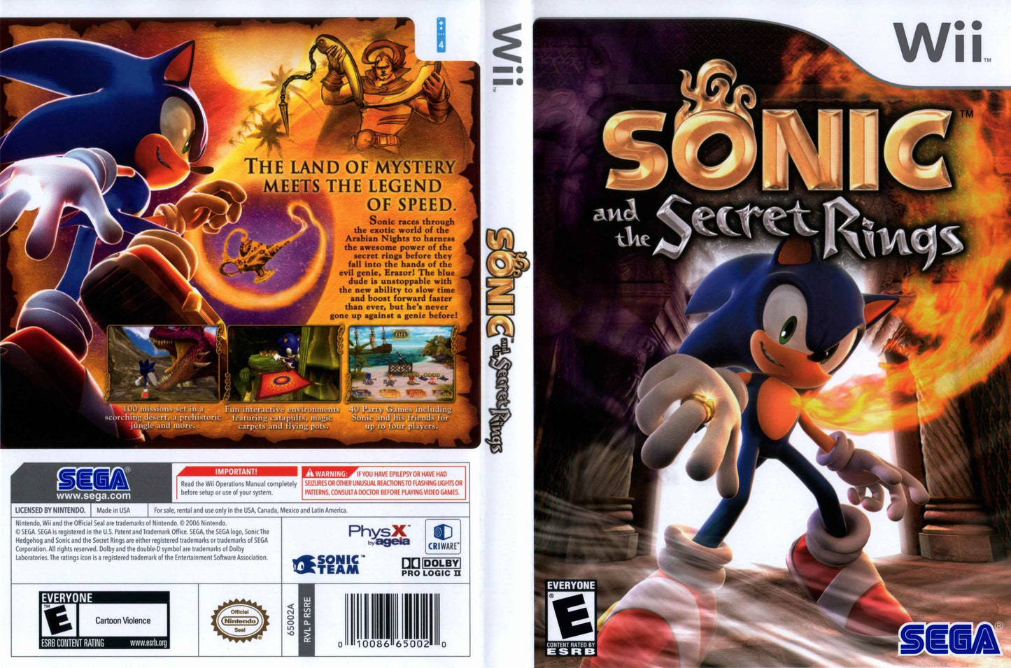 Sonic and the Secret Rings Cover Art - WOI Solutions
