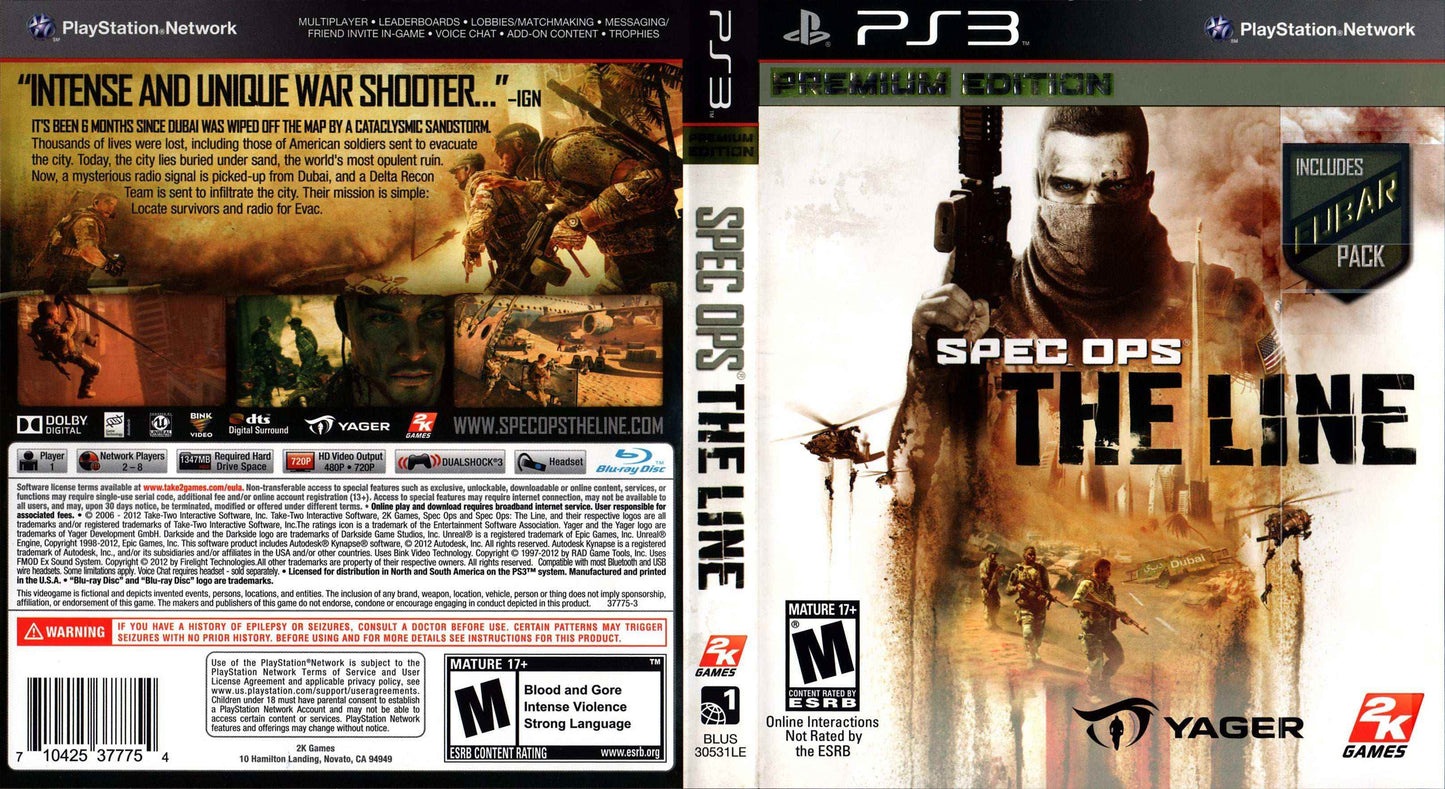Spec Ops The Line Premium Edition Cover Art - WOI Solutions