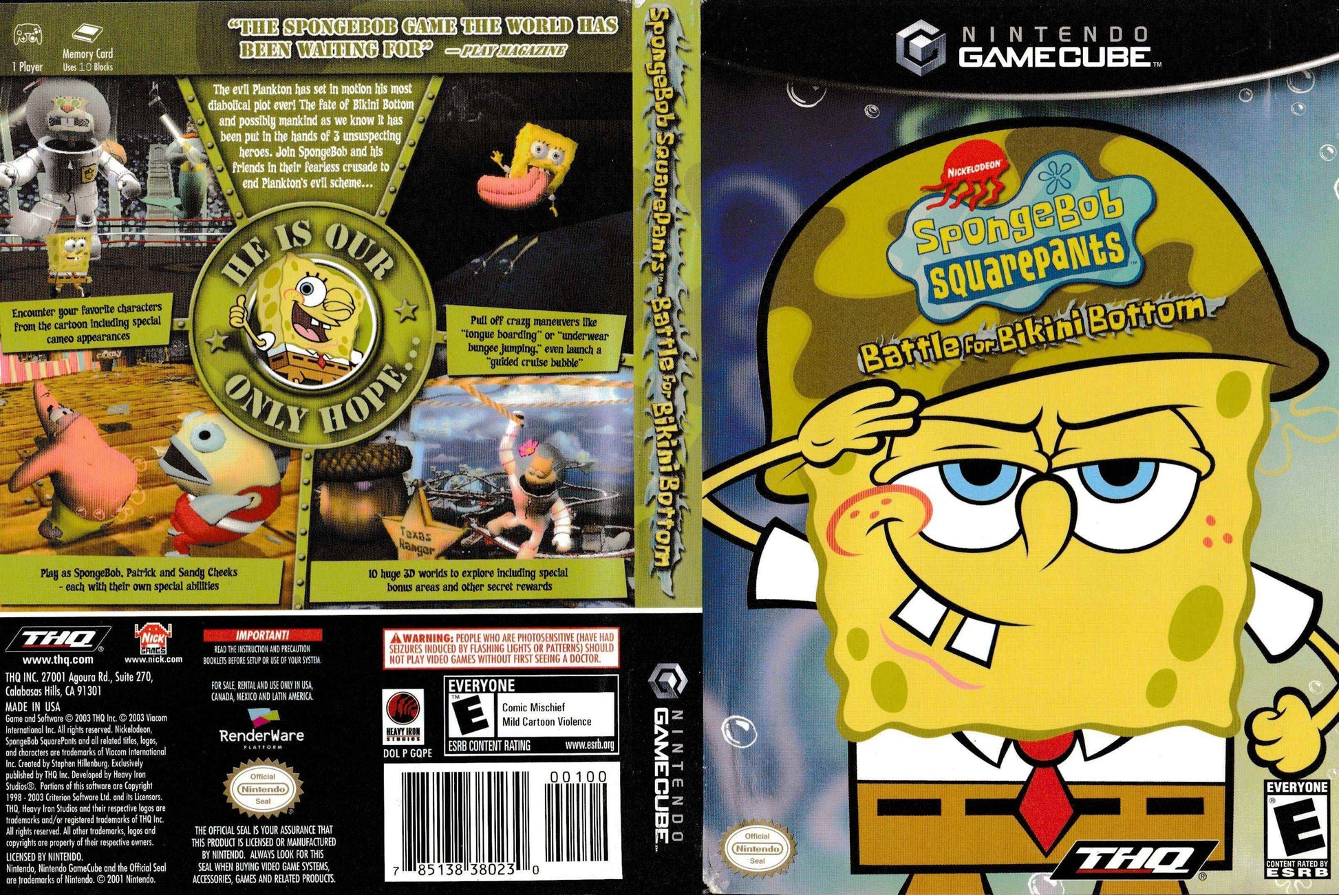 SpongeBob SquarePants Battle for Bikini Bottom Cover Art - WOI Solutions