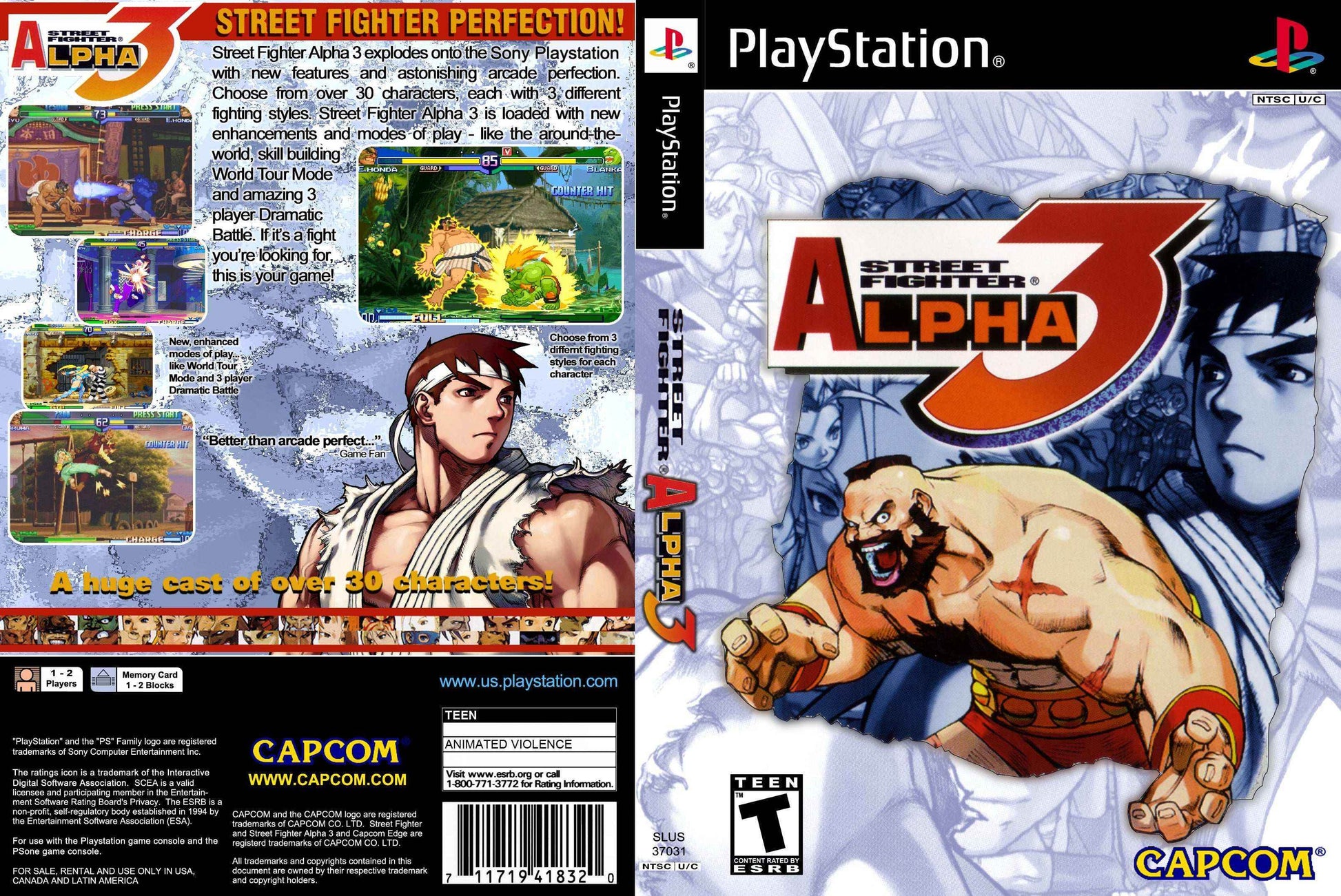 Street Fighter Alpha 3 Cover Art - WOI Solutions