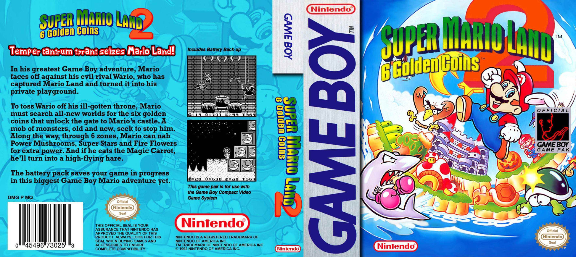 Super Mario Land 2 Cover Art - WOI Solutions