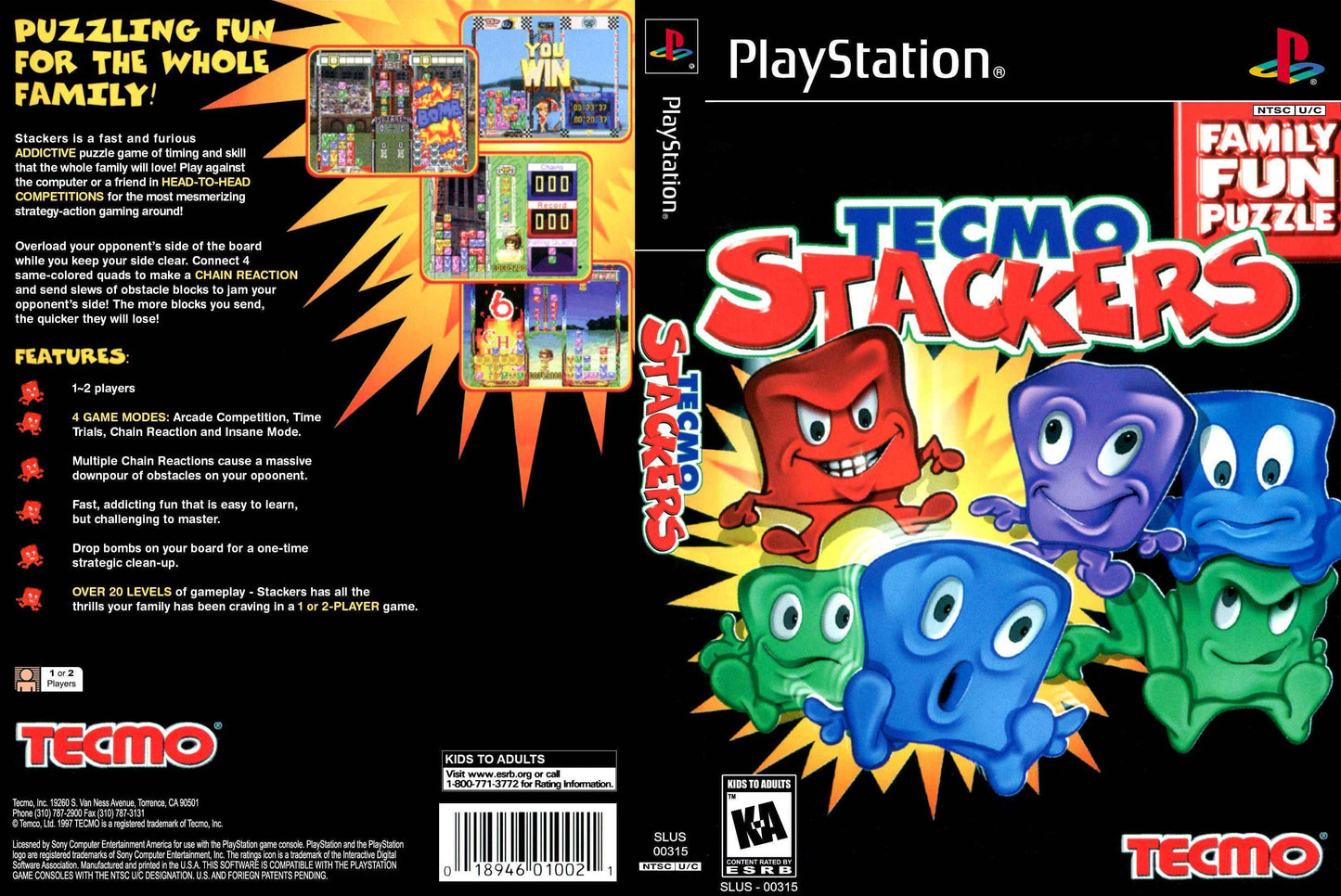 Tecmo Stackers Cover Art - WOI Solutions