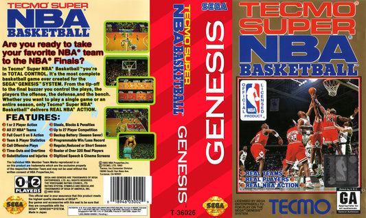 Tecmo Super NBA Basketball Cover Art - WOI Solutions