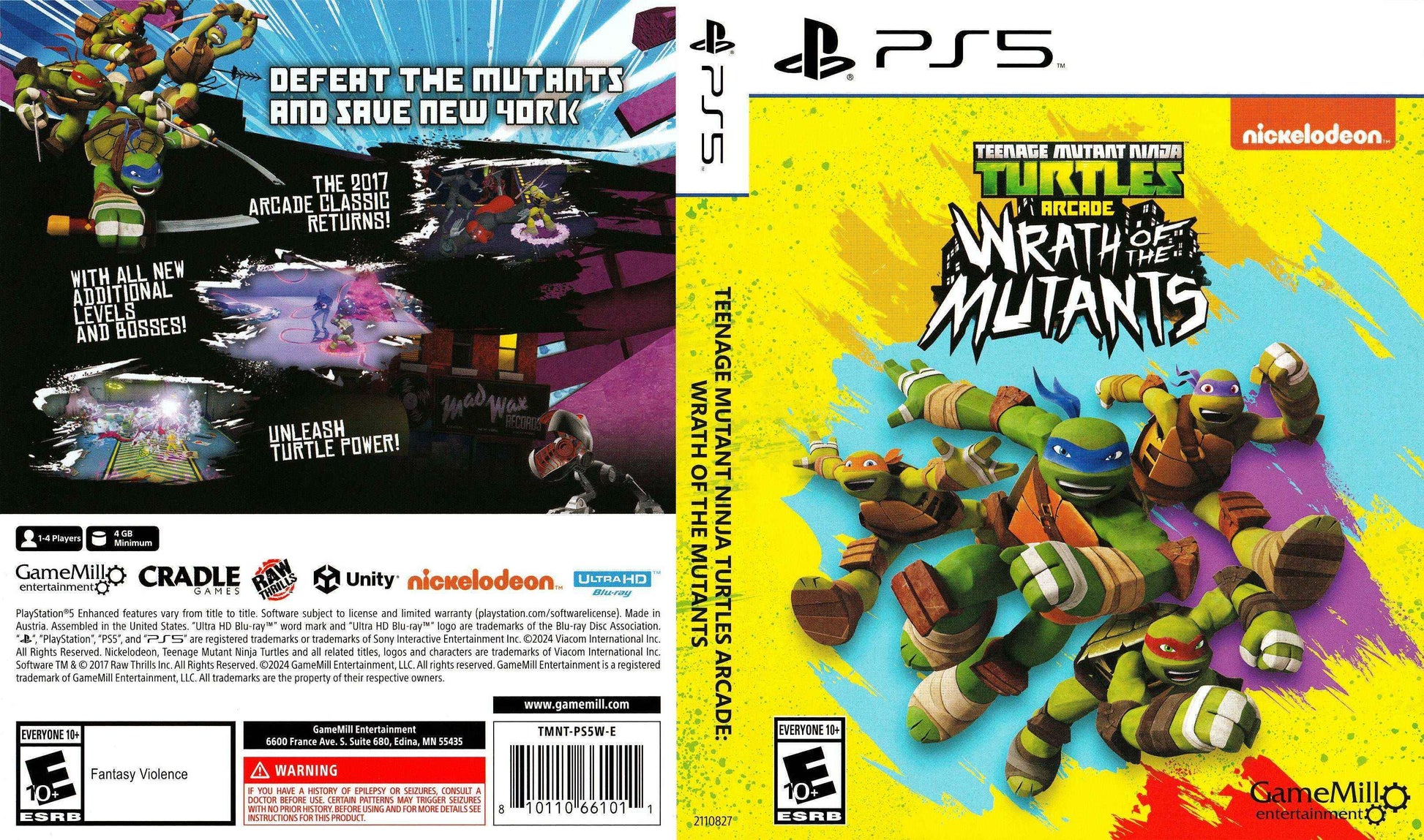 Teenage Mutant Ninja Turtles Arcade - Wrath of the Mutants Cover Art - WOI Solutions