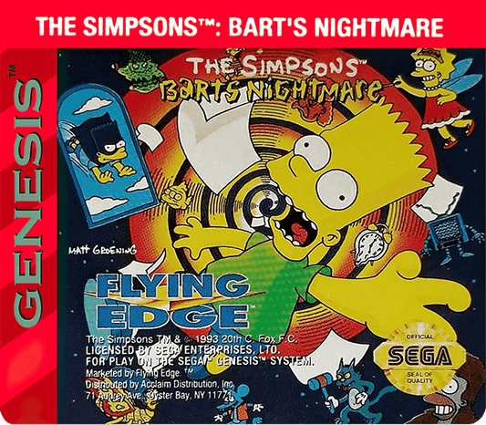 The Simpsons Bart's Nightmare Cover Art - WOI Solutions