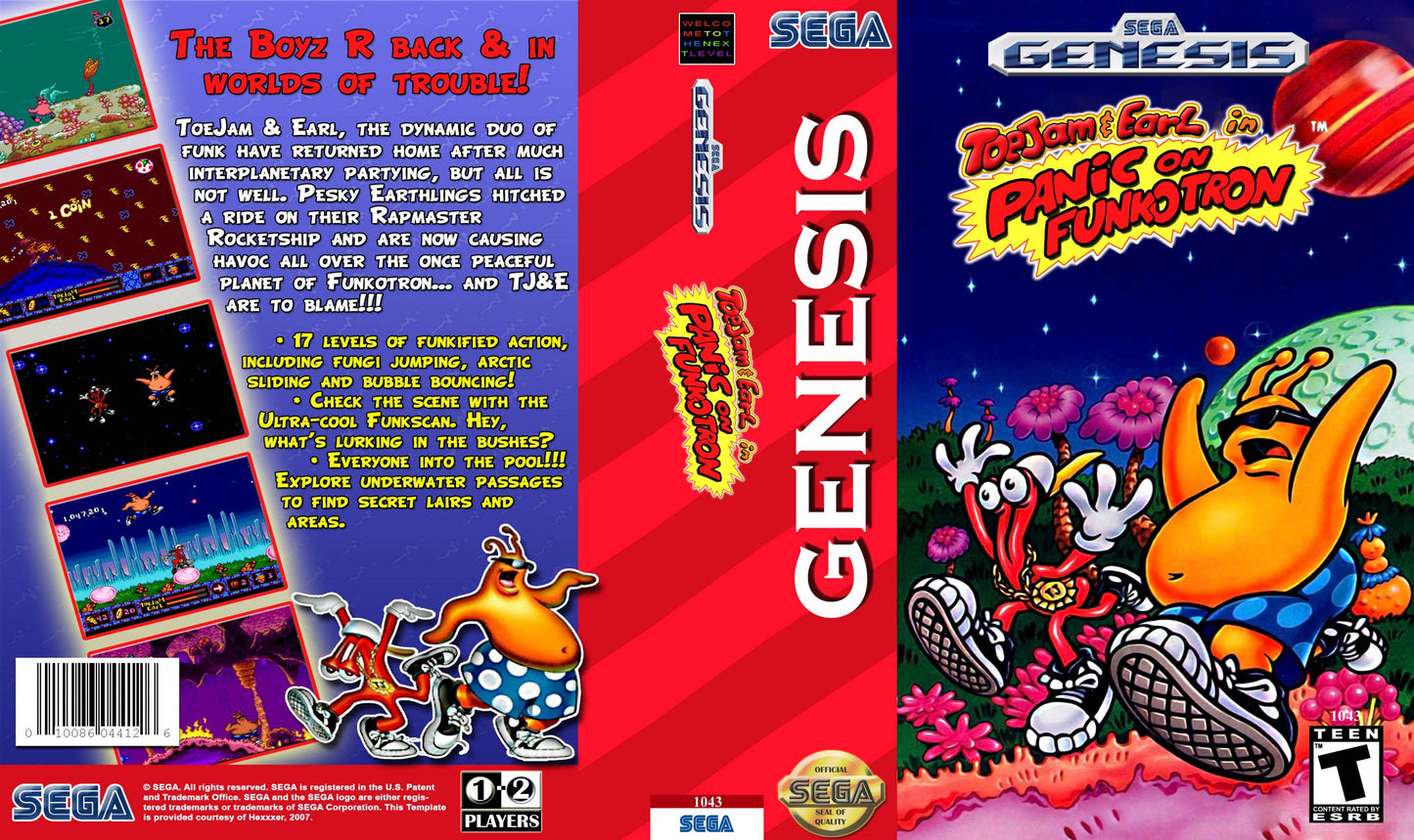 ToeJam and Earl in Panic on Funkotron Cover Art - WOI Solutions