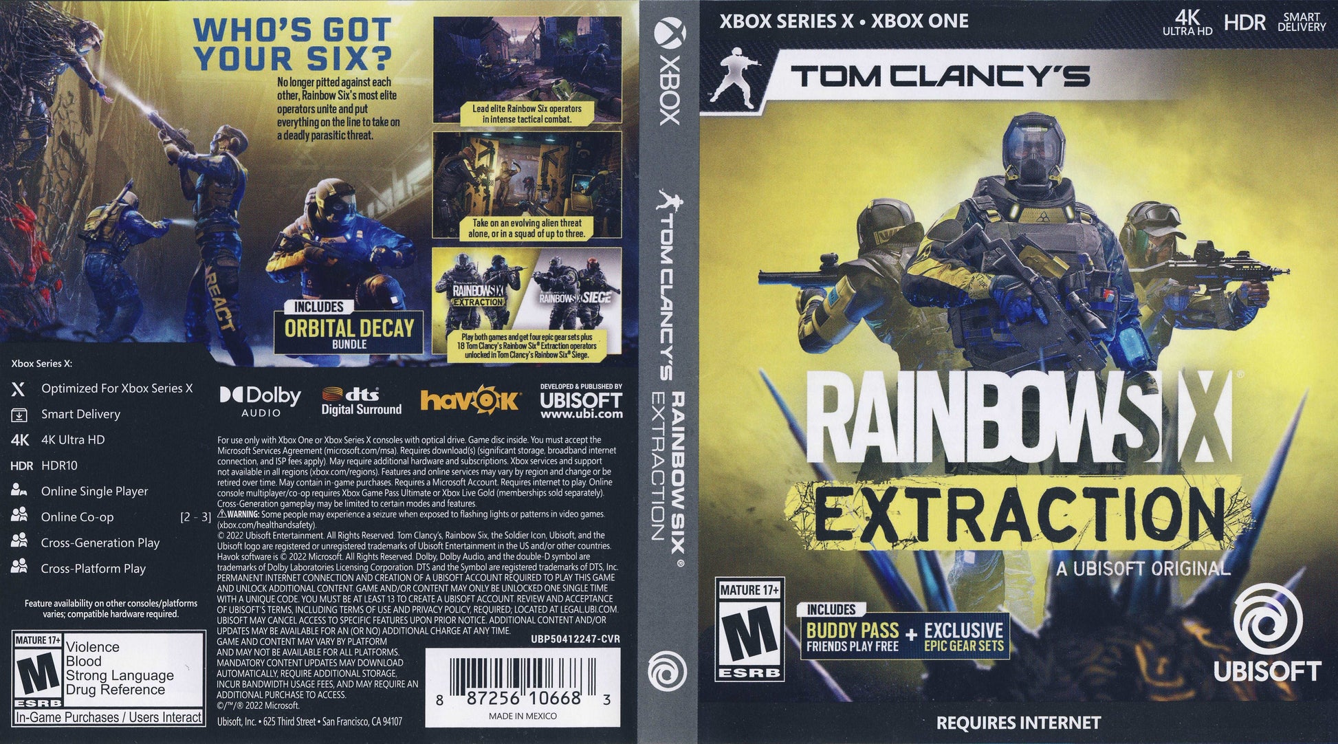 Tom Clancys Rainbow Six Extraction Cover Art