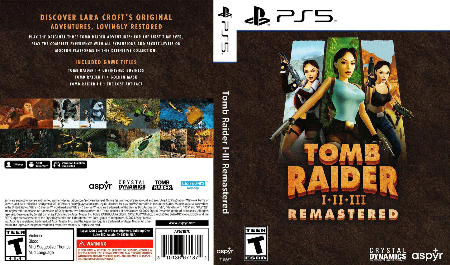 Tomb Raider I-II-II Remastered Cover Art - WOI Solutions