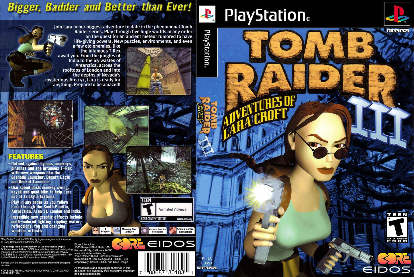 Tomb Raider III Adventures of Lara Croft Cover Art - WOI Solutions