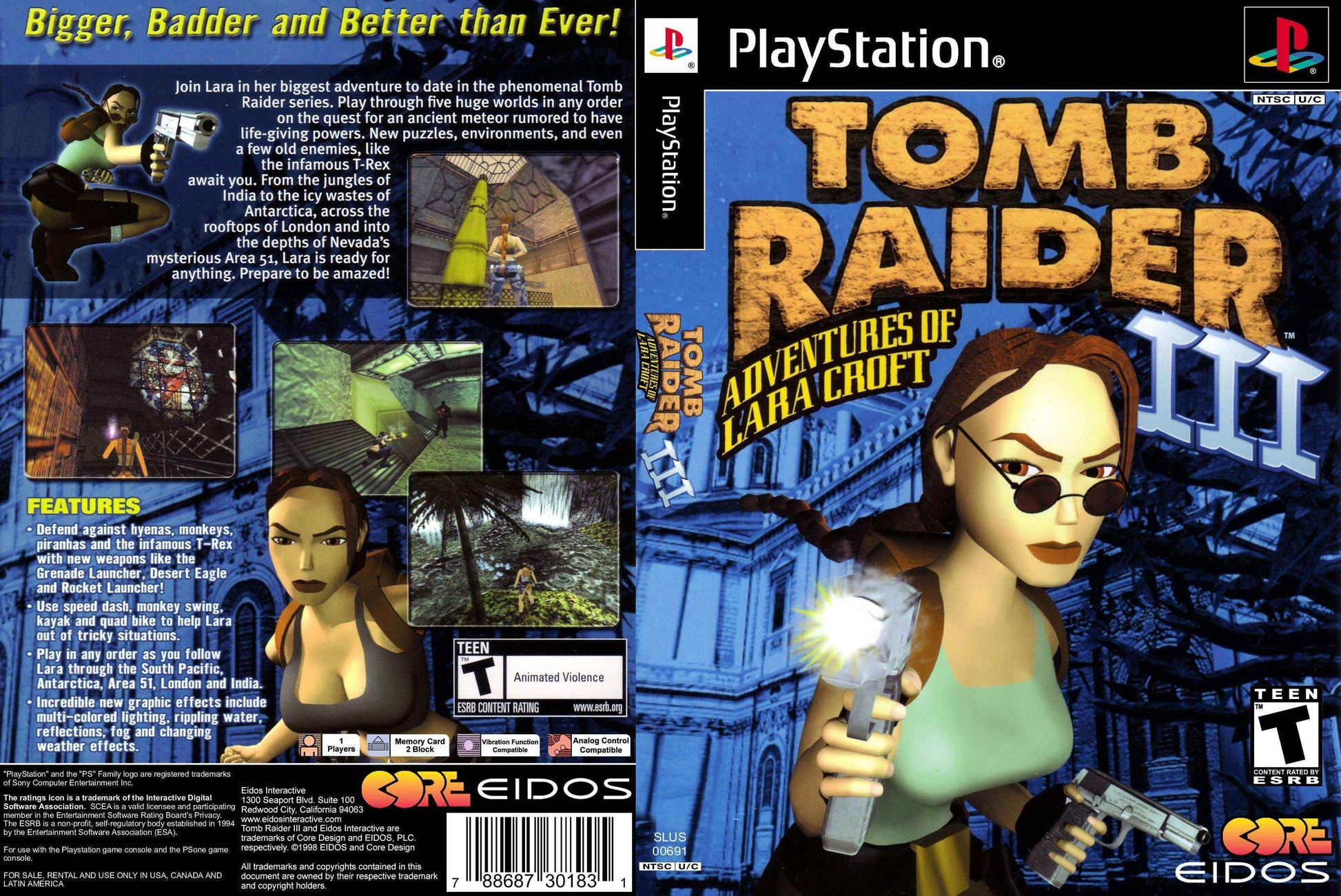 Tomb Raider III Adventures of Lara Croft Cover Art - WOI Solutions