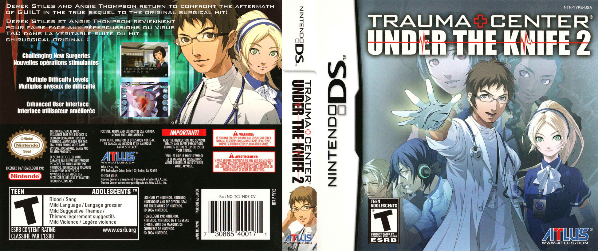 Trauma Center Under The Knife 2 Cover Art - WOI Solutions
