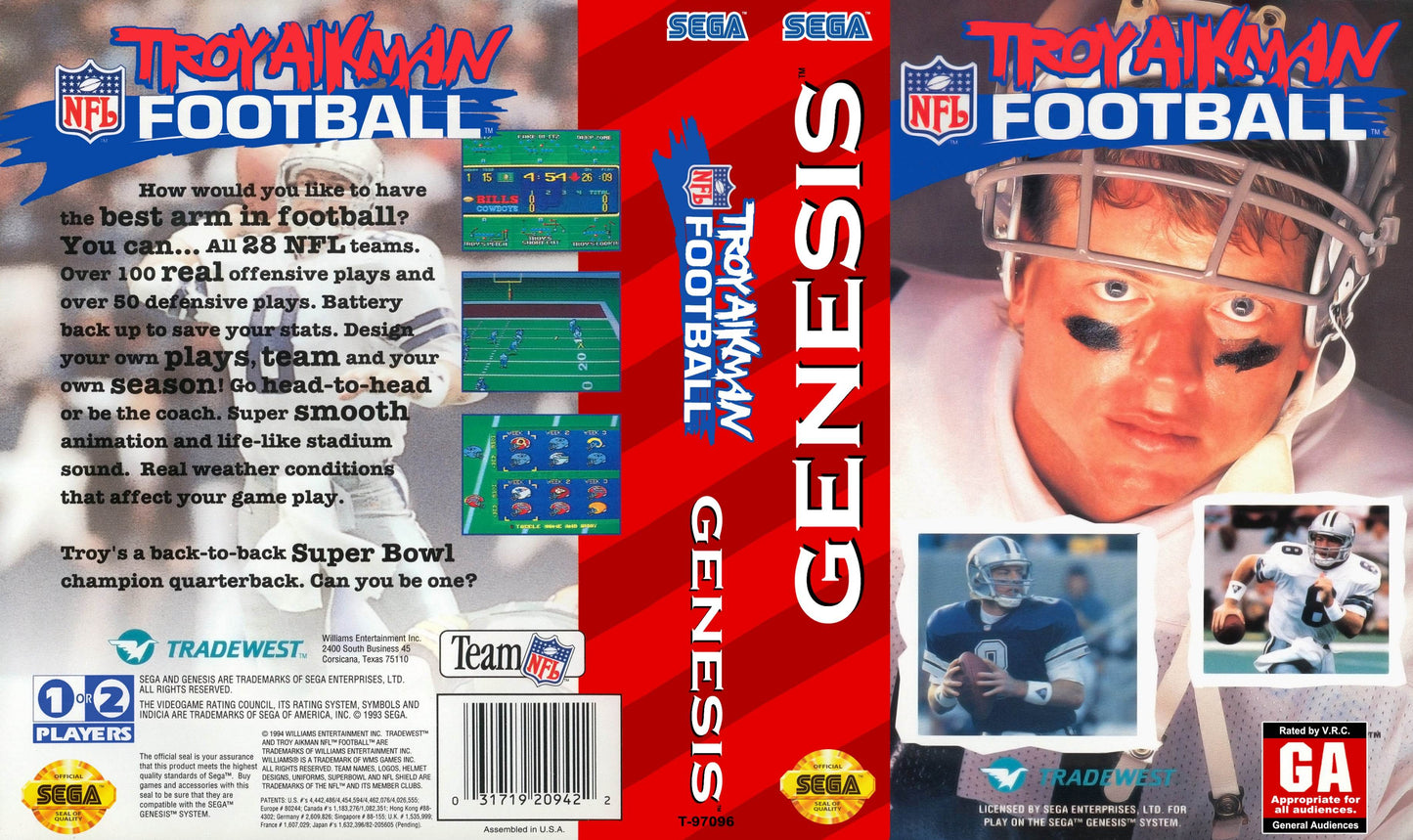 Troy Aikman NFL Football Cover Art - WOI Solutions