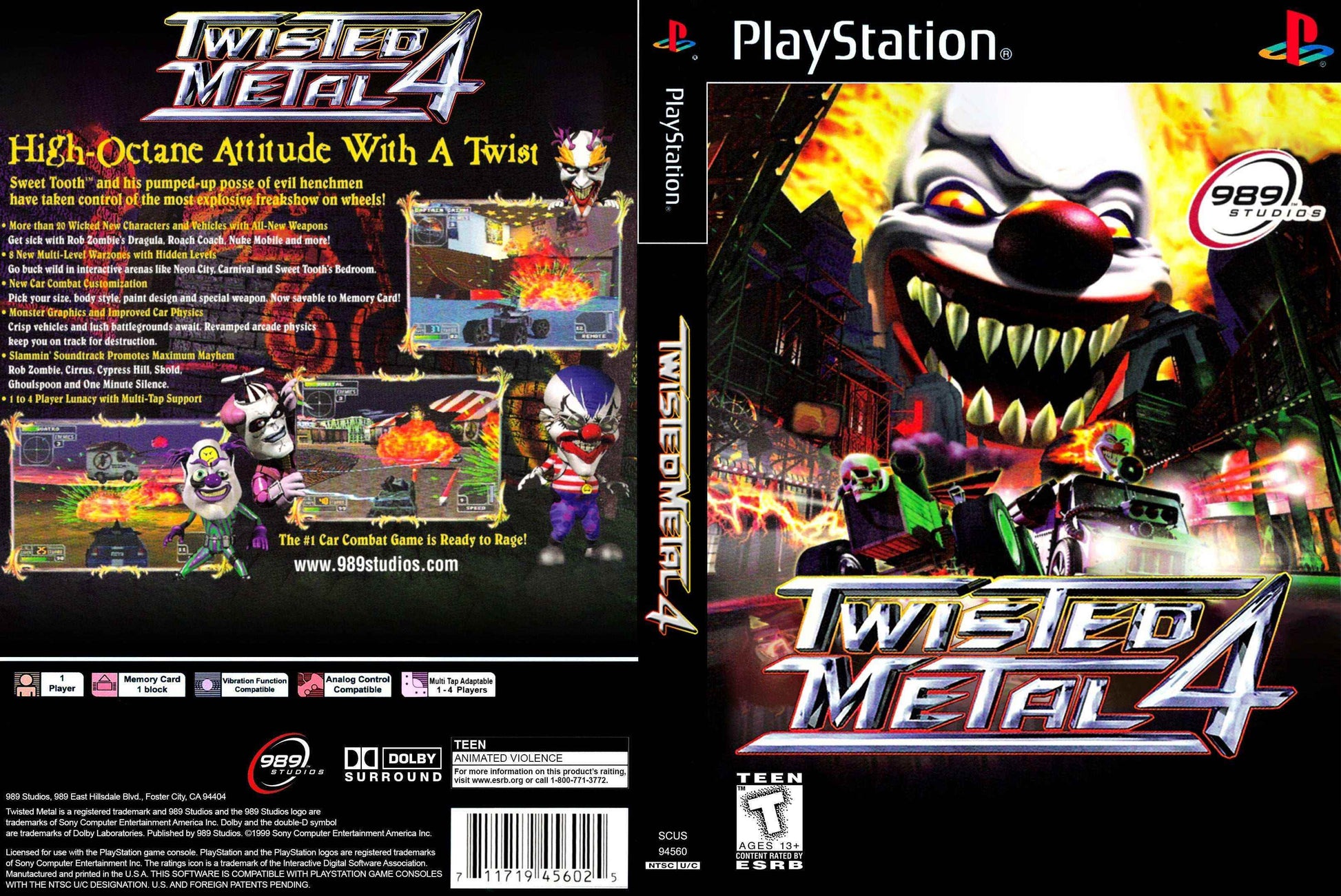Twisted Metal 4 Cover Art - WOI Solutions