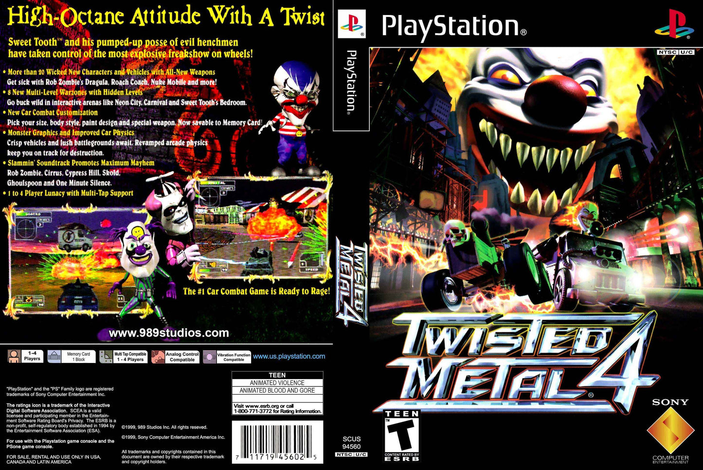 Twisted Metal 4 Cover Art - WOI Solutions