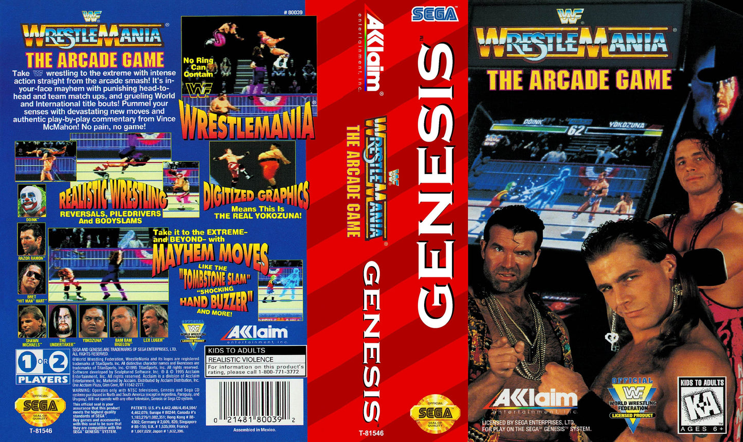 WWF Wrestlemania Arcade Game Cover Art - WOI Solutions