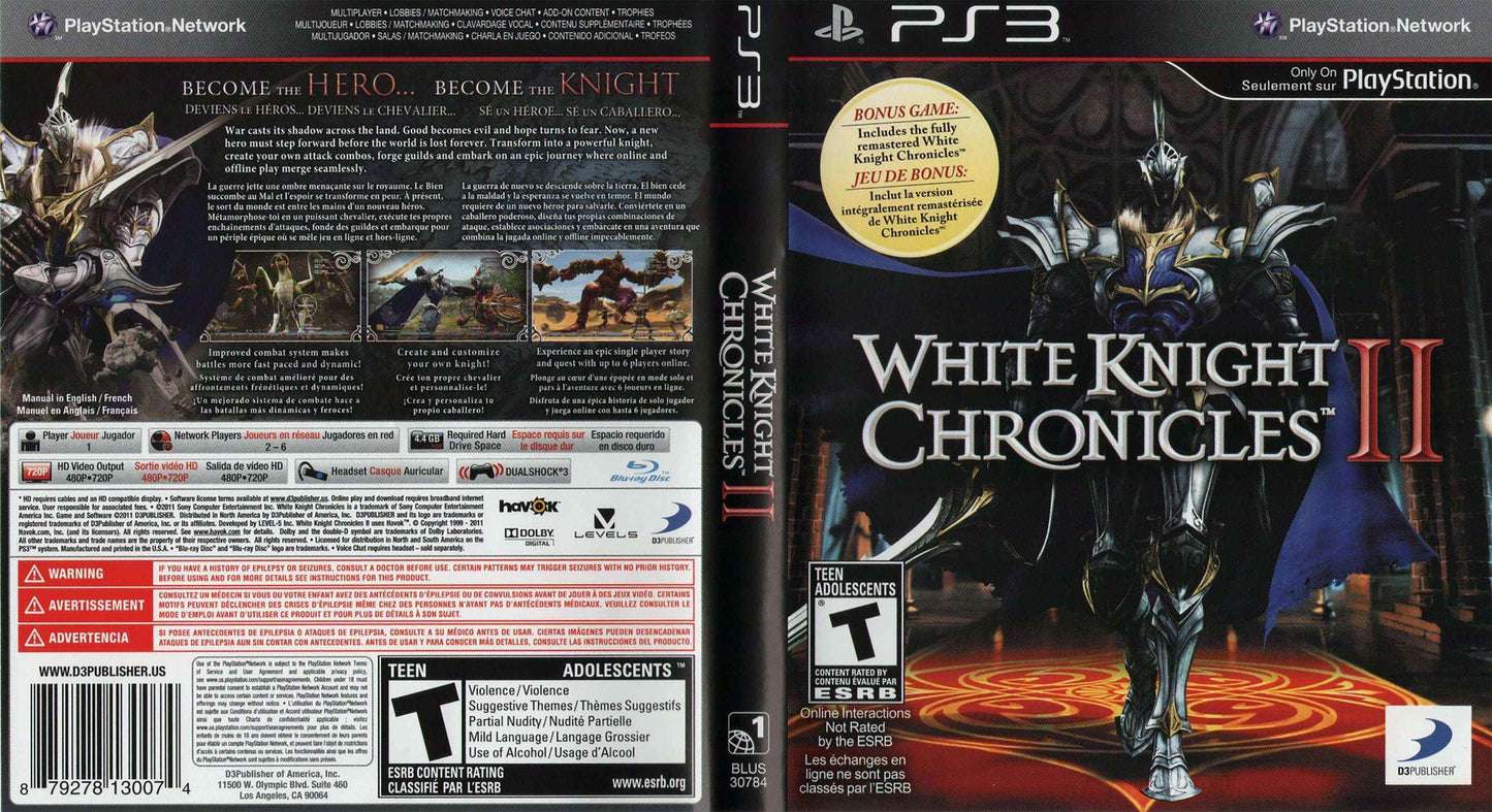 White Knight Chronicles II Cover Art - WOI Solutions