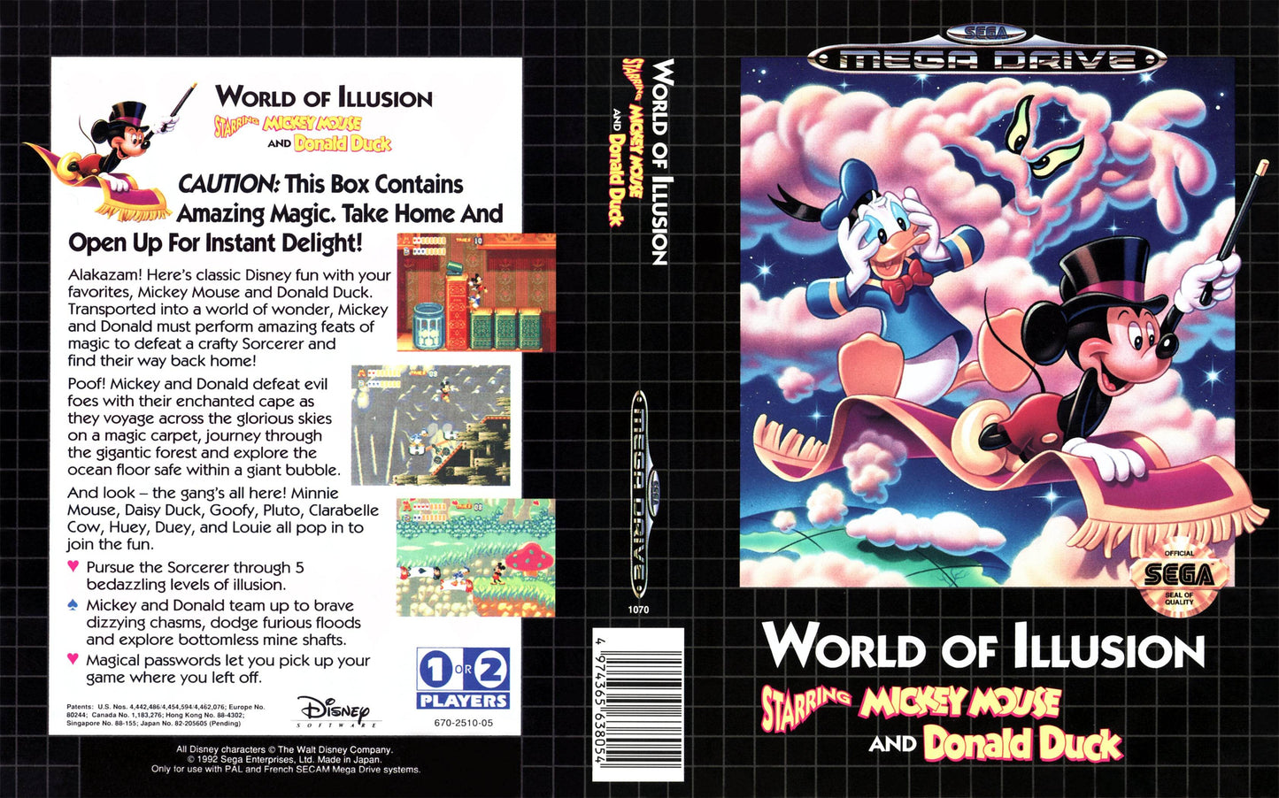 World of Illusion starring Mickey Mouse and Donald Duck Cover Art - WOI Solutions