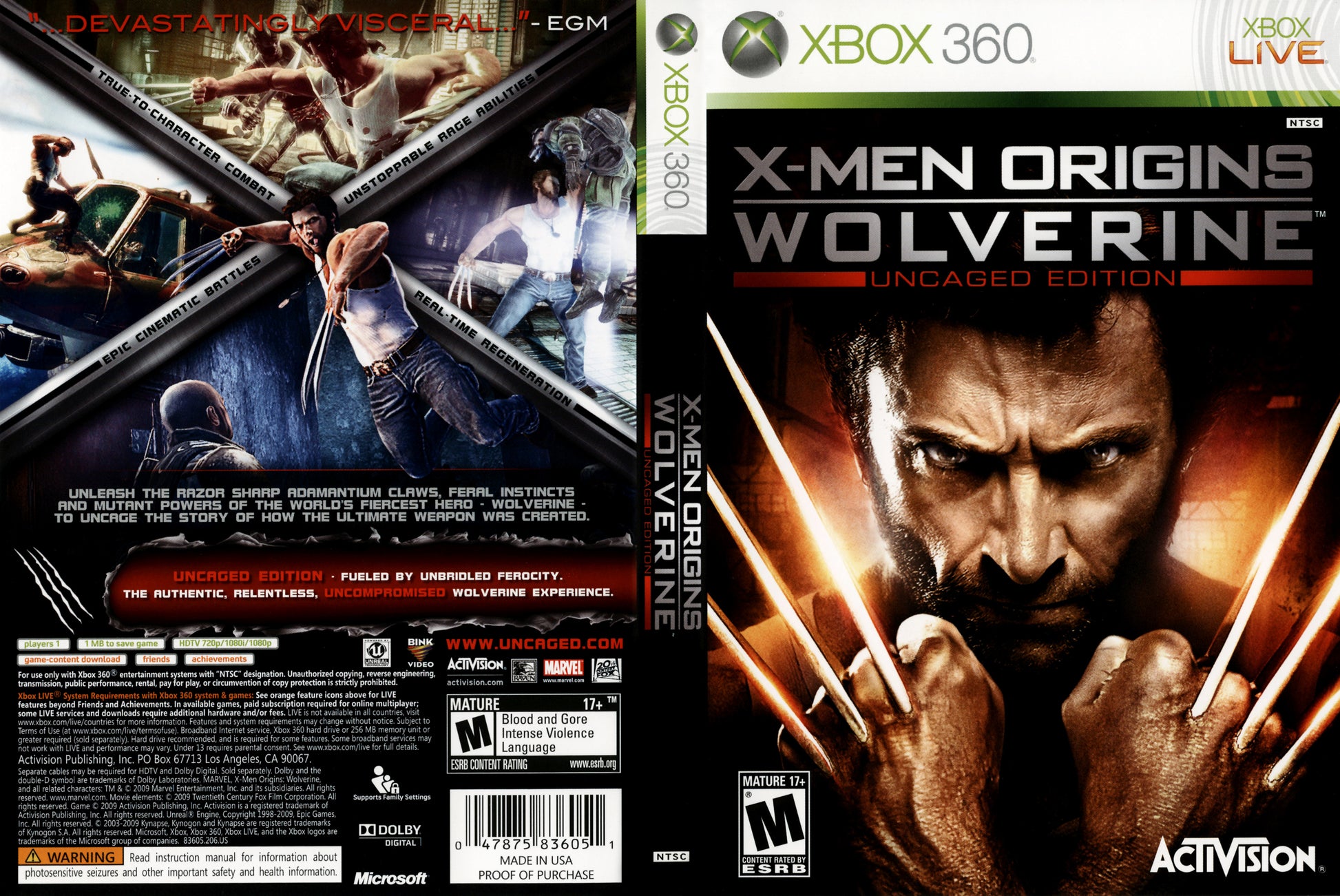 X-Men Origins Wolverine Uncaged Edition