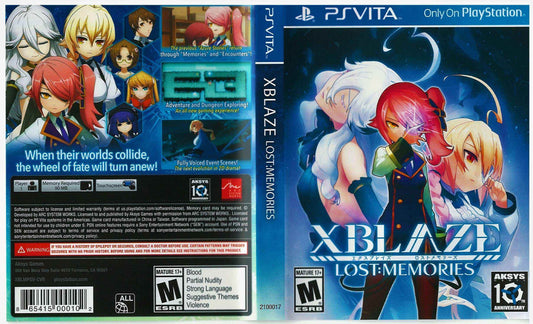 XBlaze Lost Memories Cover Art - WOI Solutions