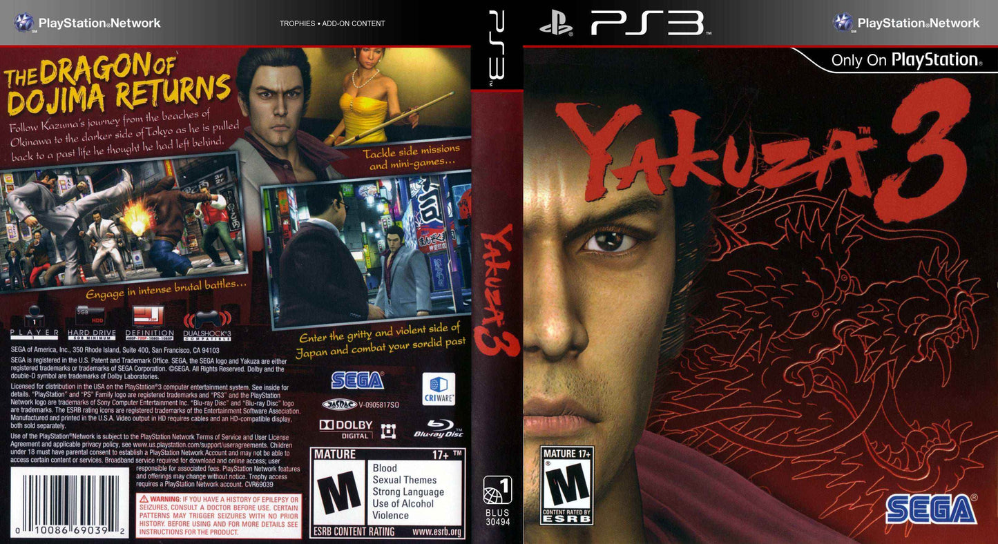 Yakuza 3 Cover Art - WOI Solutions