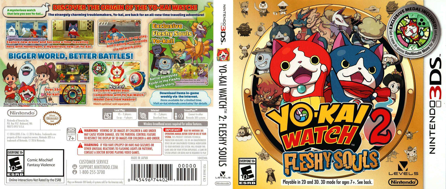 Yo-Kai Watch 2 Fleshy Spirits Cover Art - WOI Solutions