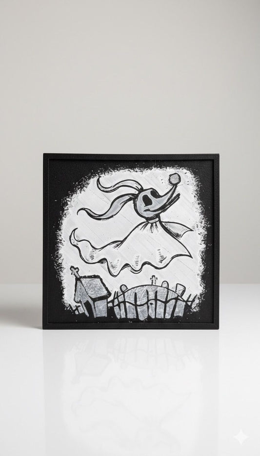 Nightmare Before Christmas Zero — HueForge Layered Art Print