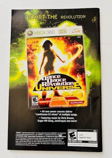 Dance Dance Revolution Universe 2 for Xbox 360 Manual Only Cover Art - WOI Solutions