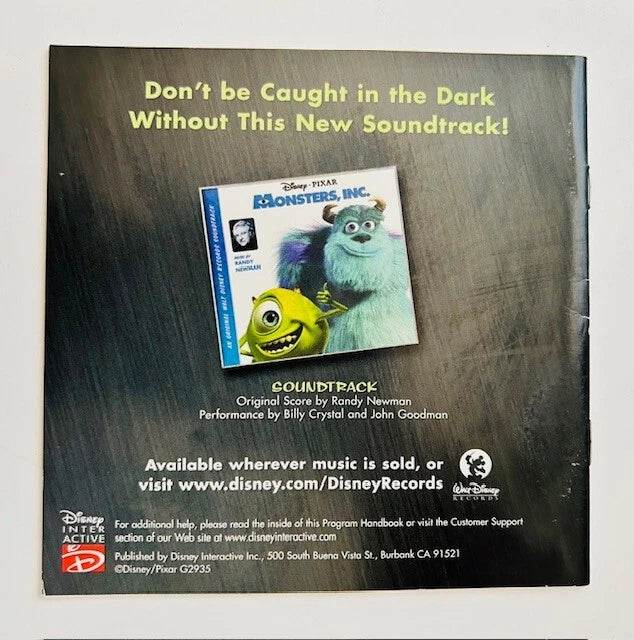 Monsters Inc: Scare Island for PC Manual Only Cover Art - WOI Solutions