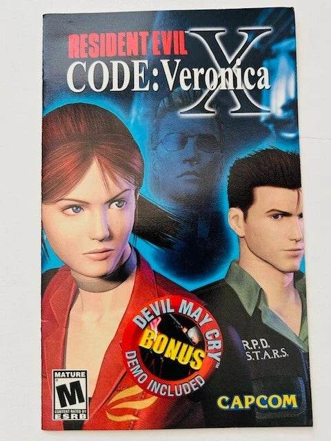 Resident Evil: Code Veronica X for PS2 Manual Only Cover Art - WOI Solutions