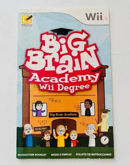 Big Brain Academy Wii Degree for Nintendo Wii Manual Only Cover Art - WOI Solutions