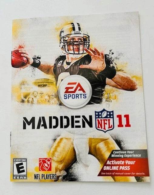 Madden NFL 11 for PS3 Manual Only Cover Art - WOI Solutions