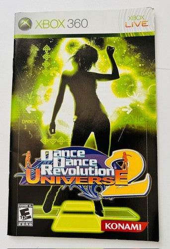Dance Dance Revolution Universe 2 for Xbox 360 Manual Only Cover Art - WOI Solutions